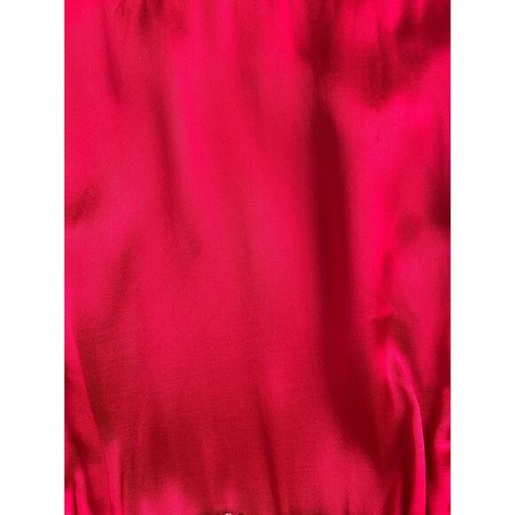 90's vintage red satin sequins formal holiday evening dress Size 7 Byer Too! - Picture 8 of 8